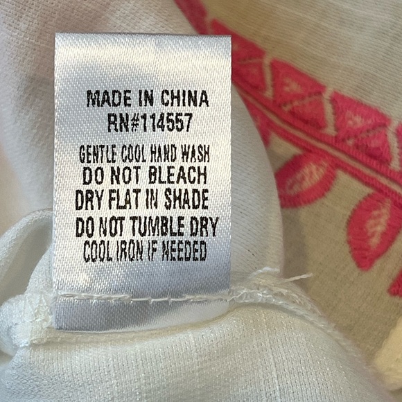 THML White and Pink Embroidered Top XS - Picture 7 of 8